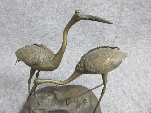 夫婦鶴に亀の置物 [B27867]