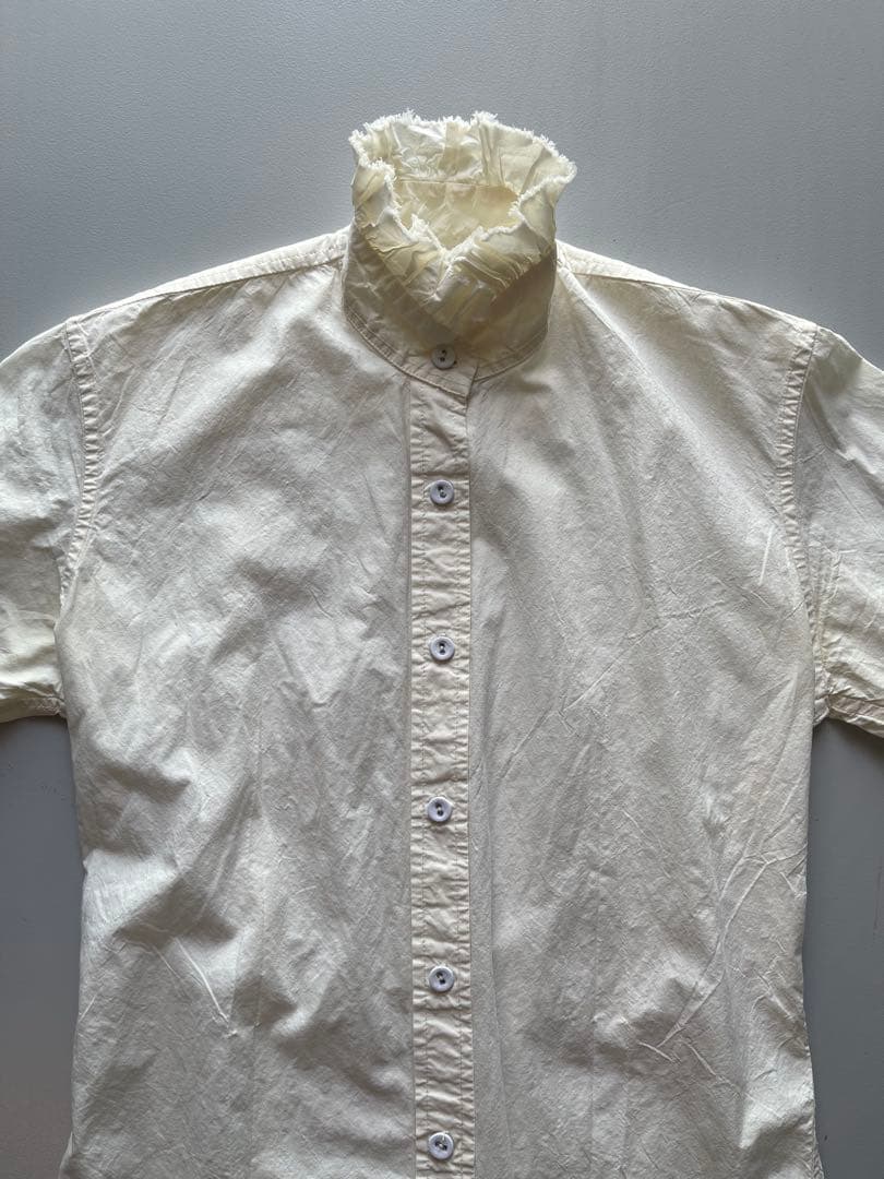 初期 Paul Harnden ポールハーデンフリル襟袖シーチングシャツ