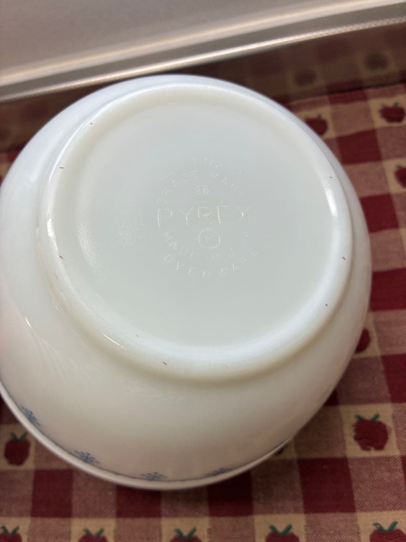 【値下げ】オールドパイレックス　スノーフレークミキシングボウル3コ　USA