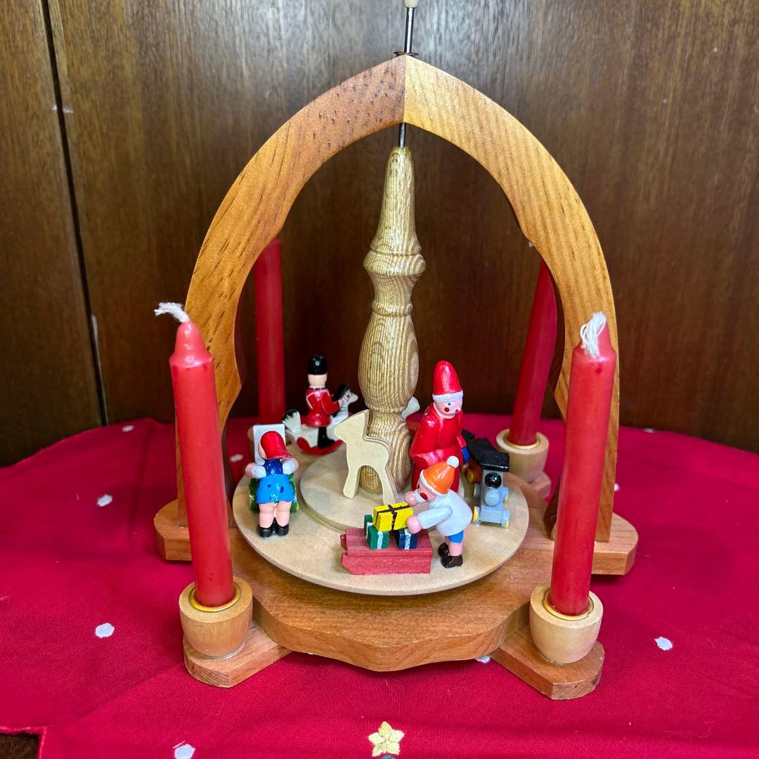 未使用ドイツザイフェン キャンドルウィンドミル/クリスマスピラミッド 箱付