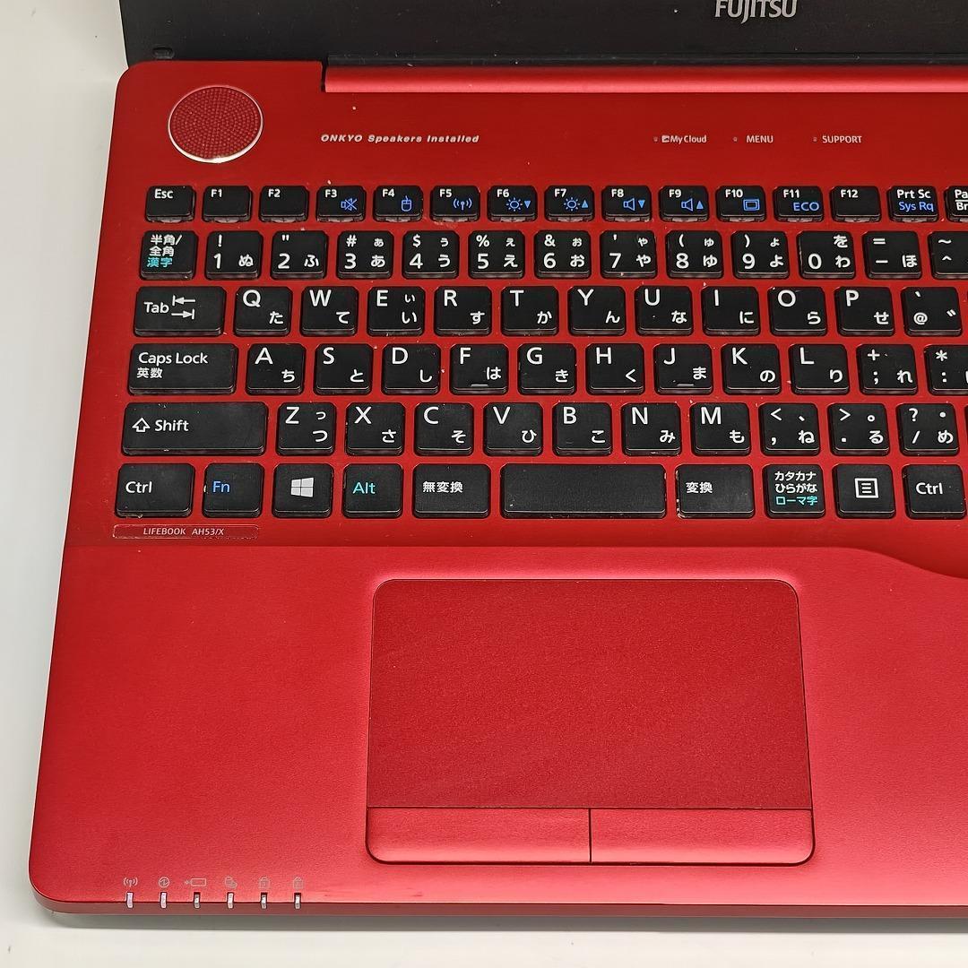 【富士通】AH53 高性能i7 SSD256GB 16GB レッド ノートPC