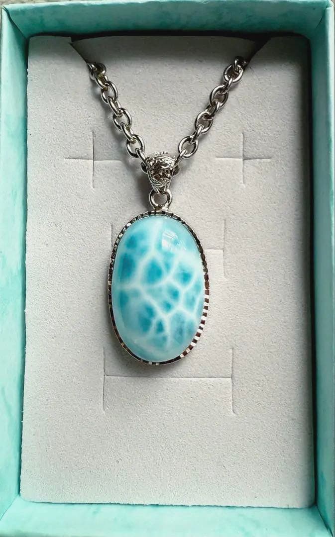 ※おもいで　【高品質•希少】ラリマーペンダントネックレスとブレスレットペア