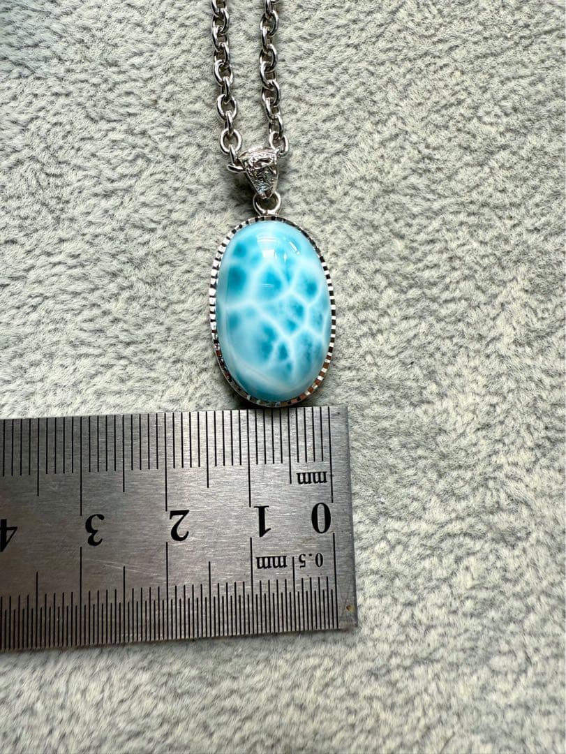 ※おもいで　【高品質•希少】ラリマーペンダントネックレスとブレスレットペア