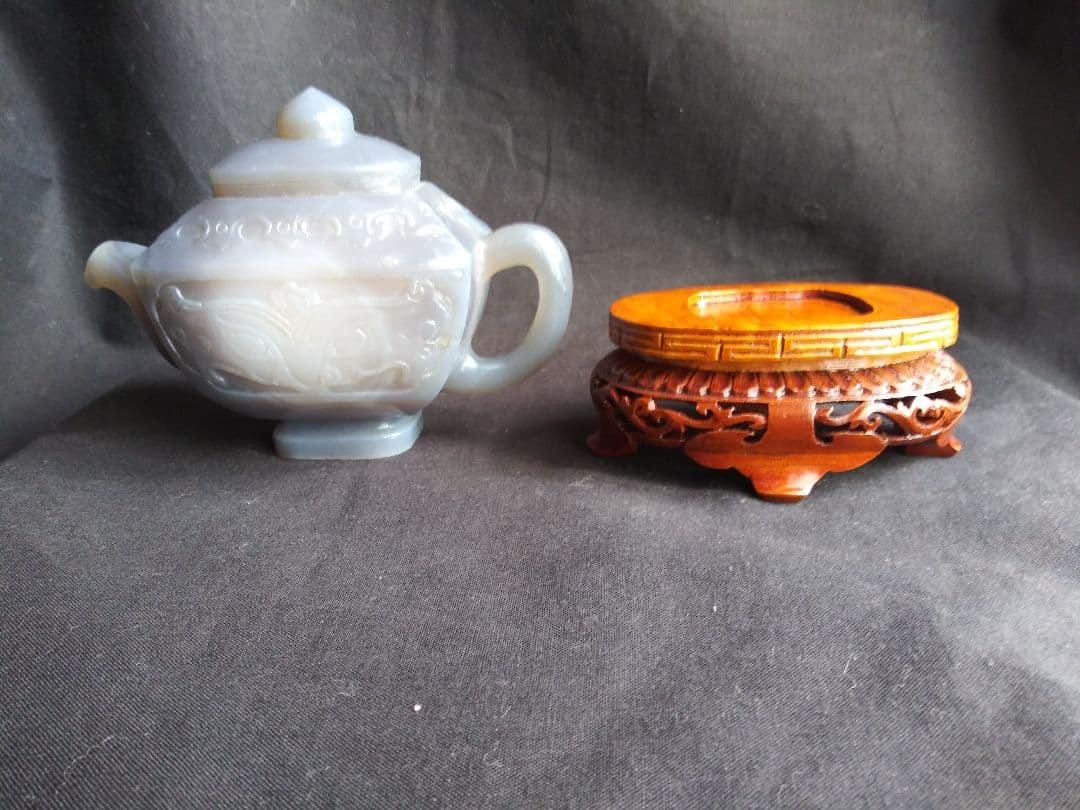 水胆壺　メノウ製　中国工芸品　置物　NO.639