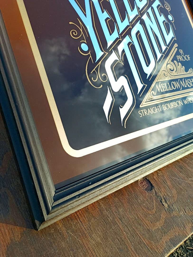 非売品　パブミラー　イエローストーン　７年　バーボン　ヴィンテージ　ウイスキー