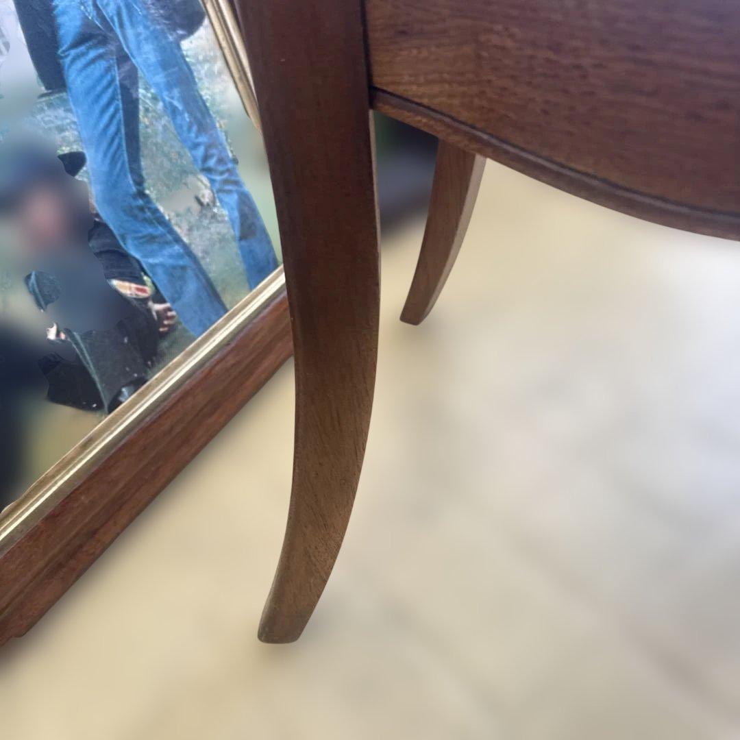 ラタンバック 木製ダイニングチェア　猫脚