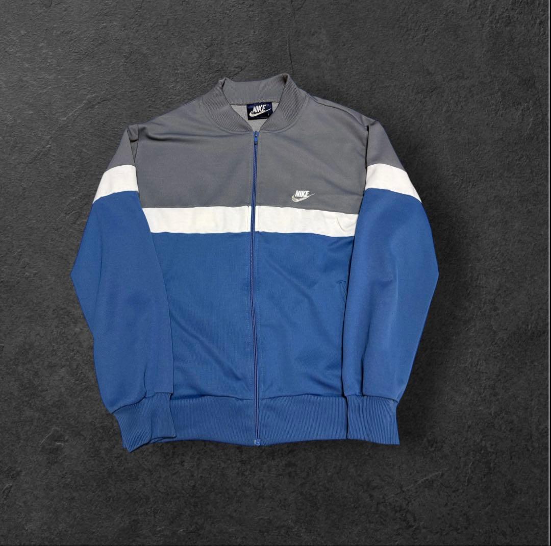 80s NIKE 紺タグ トラックジャケット 切替デザイン