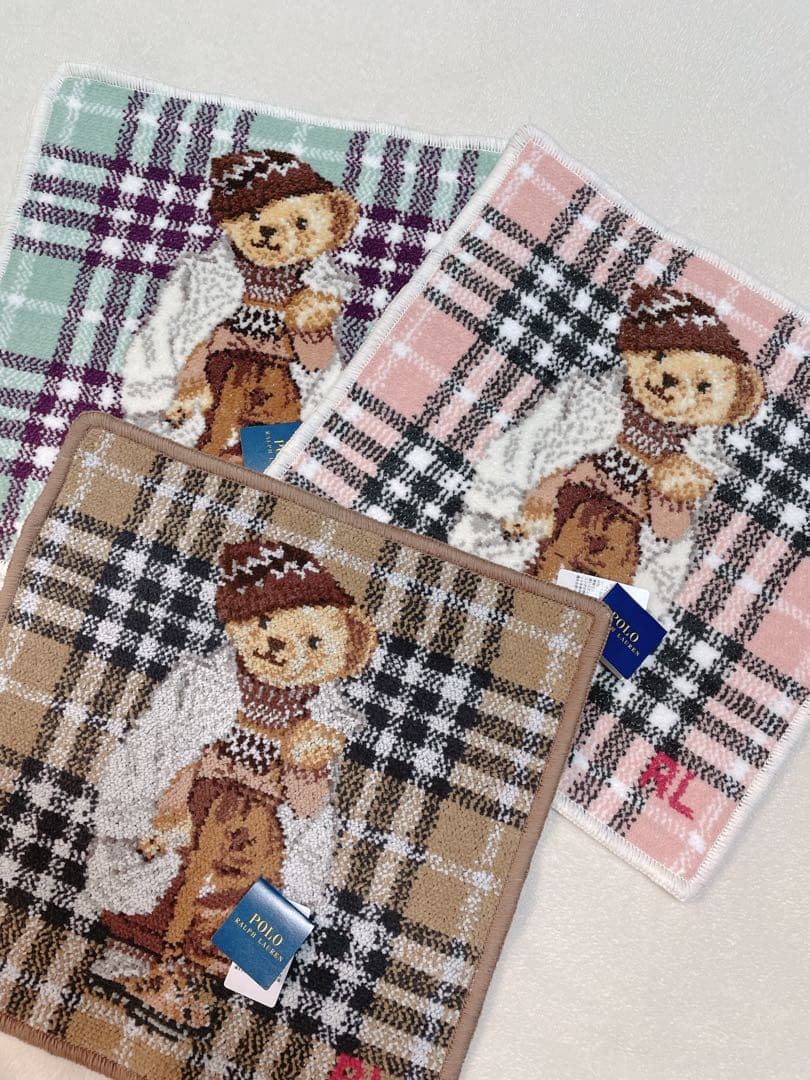 ラルフローレン ポロベア　タオルハンカチ 3枚セット