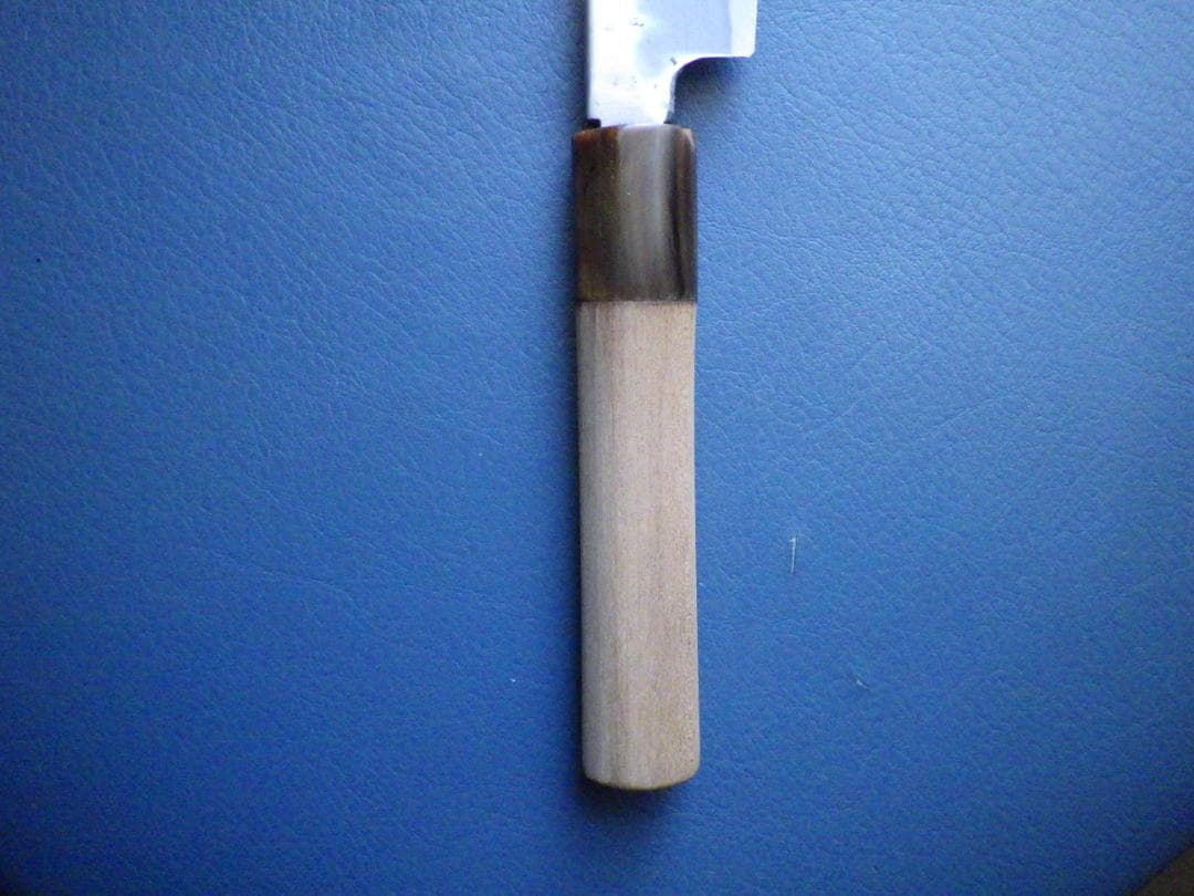 正本★和包丁★水牛柄ハガネ★本霞研ぎ済み★昭和ビンテージ★