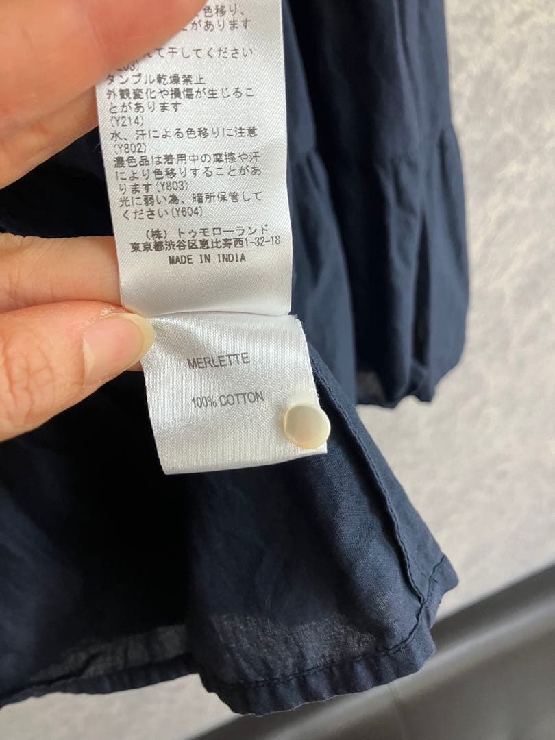 MERLETTE × TOMORROWLAND ティアードコットンミニドレス