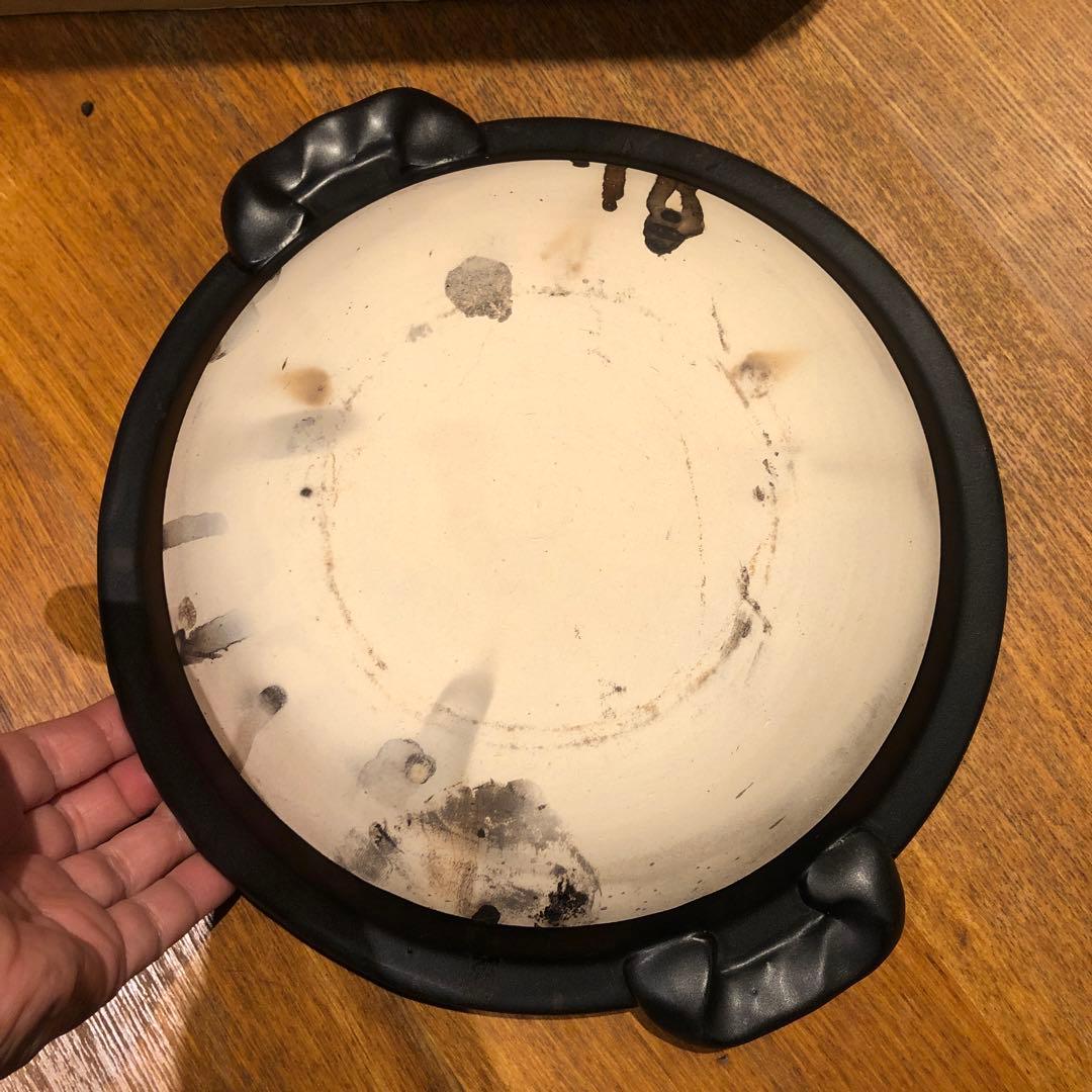 黒釉　すっぽん鍋　8号