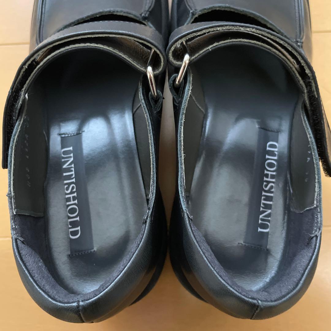 美品⭐️UNTISHOLD アンチショルド LIZA レザーシューズ 黒 日本製