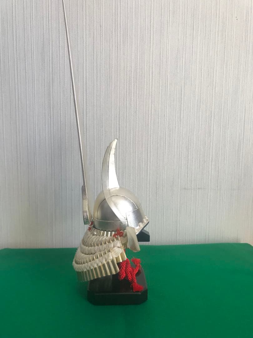 飾兜　レア品　徳川家康　一之谷　展示品　平安　武久作　純銀箔押　正絹白糸