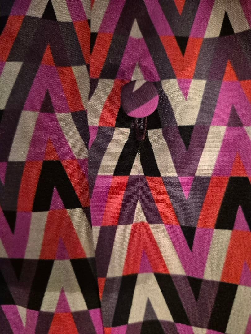 VALENTINO ピンク Vロゴ モノグラム ボウタイ ブラウス シルク