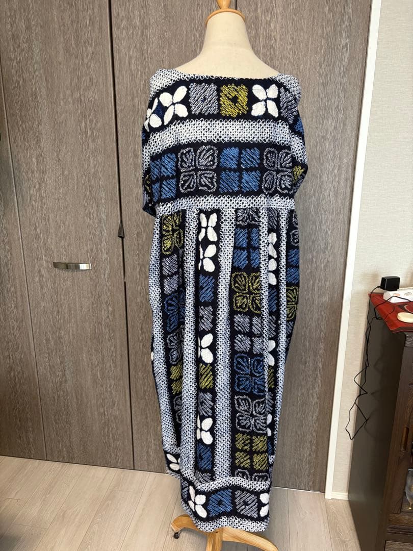 浴衣リメイク　有松絞りのワンピース