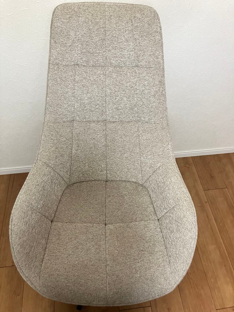 モダンデザイン ベージュファブリック 1人掛けソファ