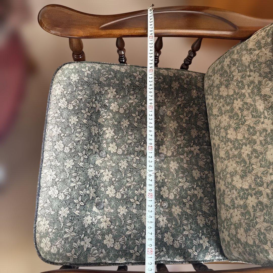 【sisi】 カリモク 花柄1人掛けソファ 高さ80 幅76