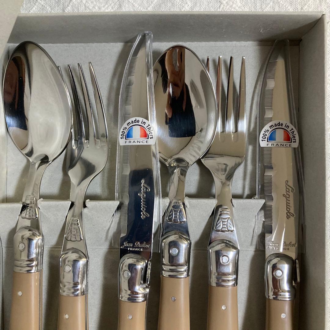 [未使用]ジャンデュボ ライヨール カトラリー6本セット カフェオレ　ラギオール