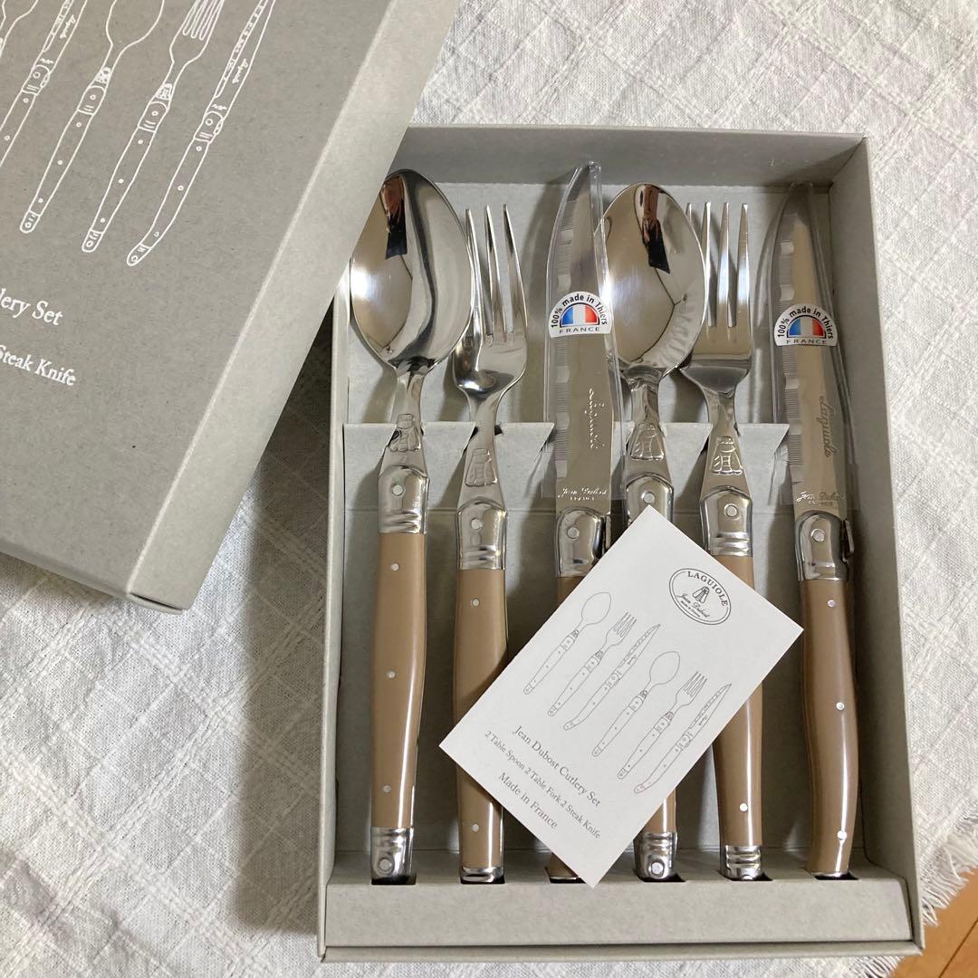 [未使用]ジャンデュボ ライヨール カトラリー6本セット カフェオレ　ラギオール