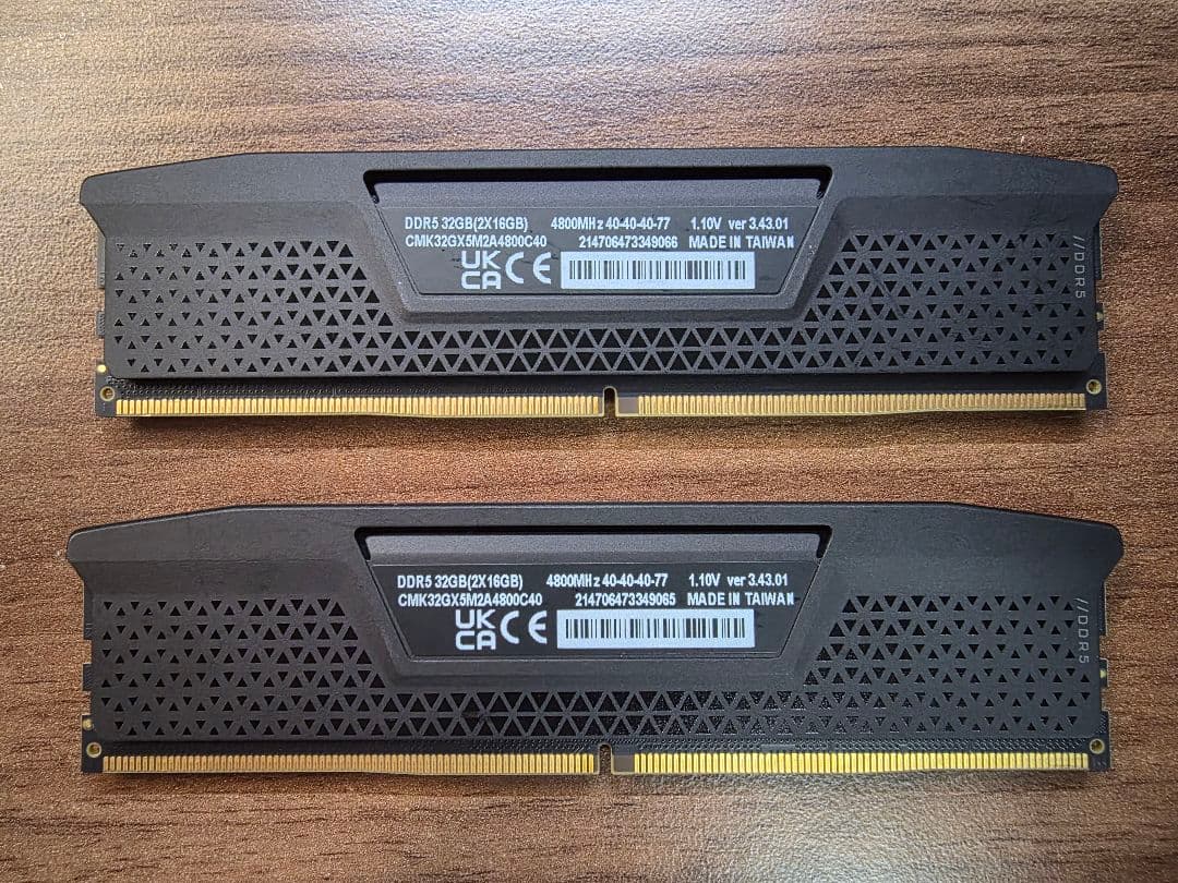 CORSAIR DDR5 32GB(16GB×2) 4800MHz 動作確認済