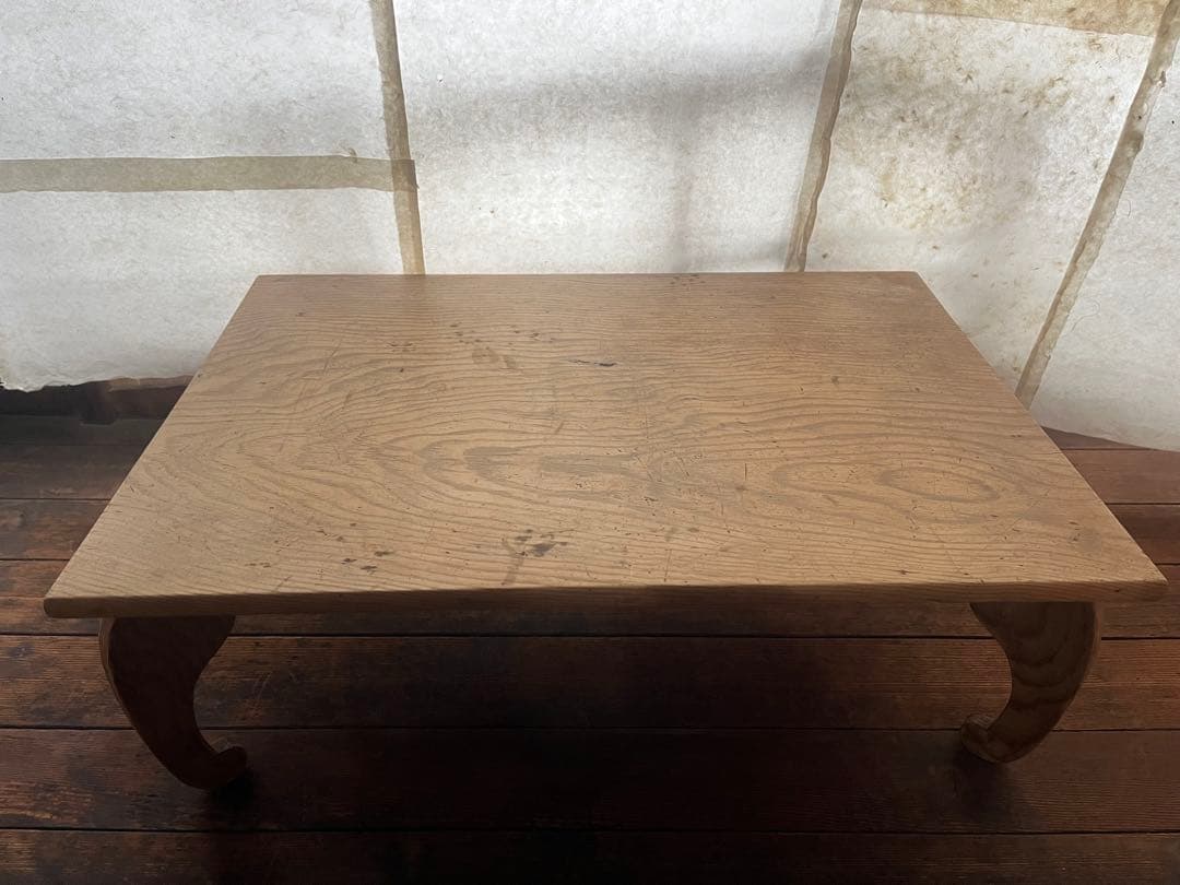 古道具猫足ローテーブル