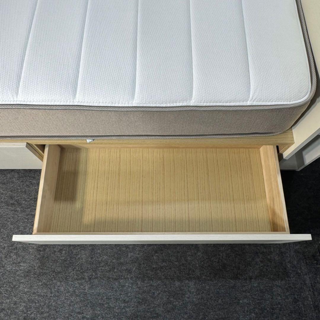 ニトリ ベッドフレーム ダブルサイズ マットレスセット 収納付 d4627