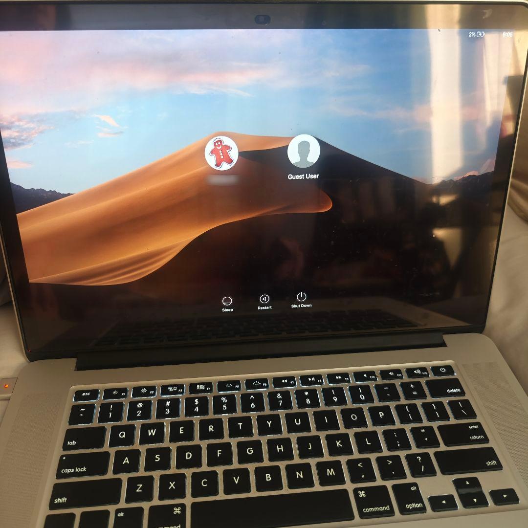 【ジャンク】MacBook Pro Retina 15インチ A1398