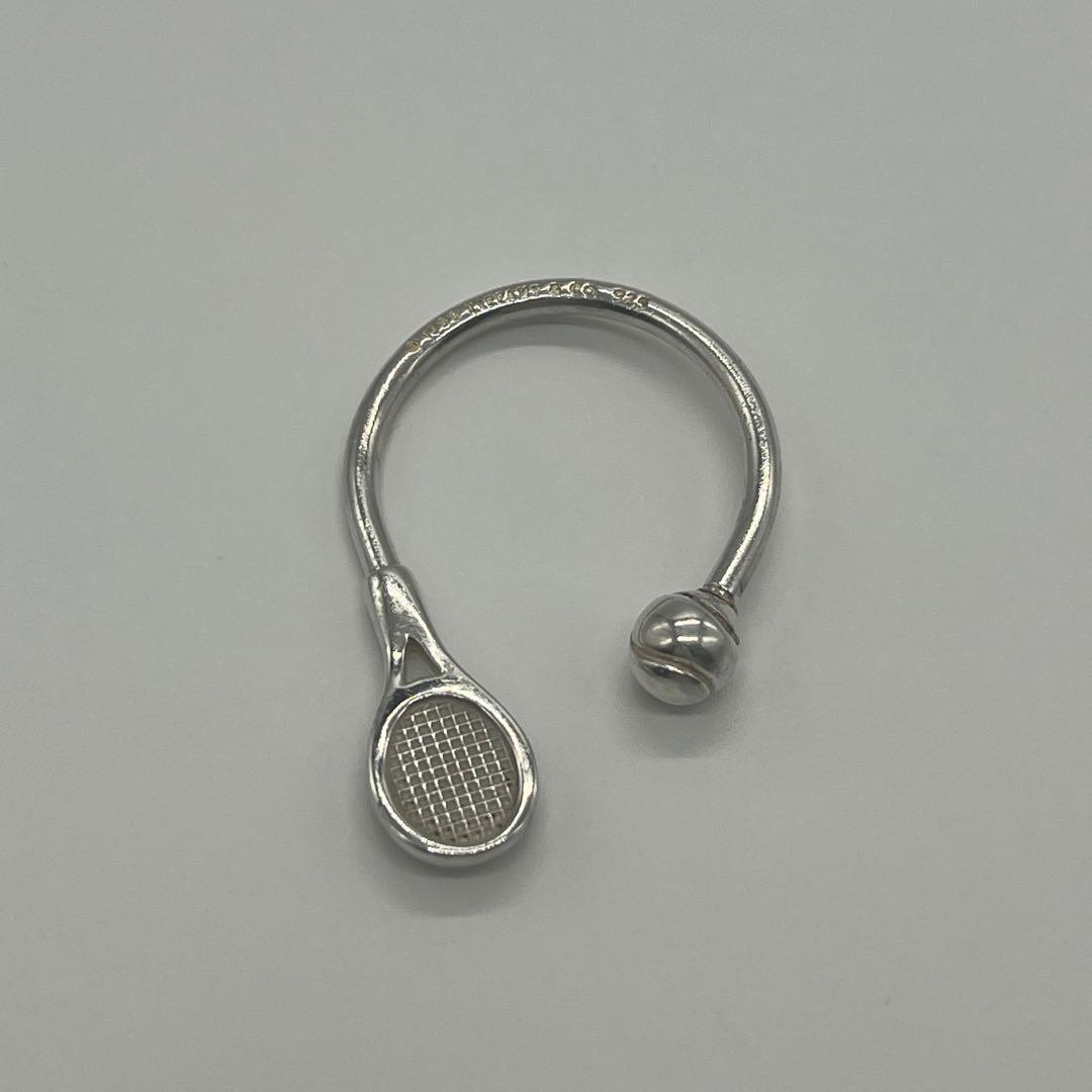 ティファニー TIFFANY&CO テニスラケット ボール モチーフ キーリング