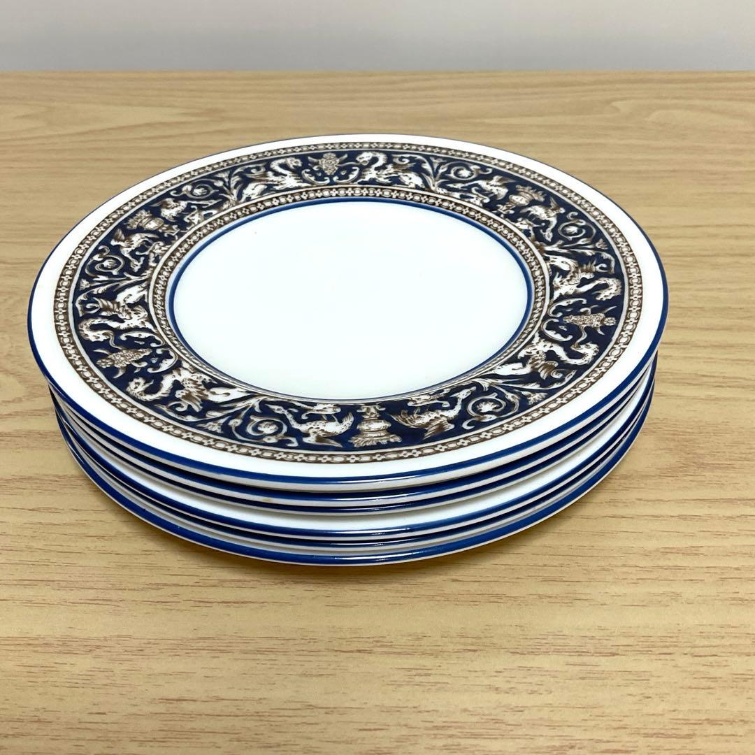 ウェッジウッド フロレンティーン　コバルト　約15.5cm プレート　6枚組