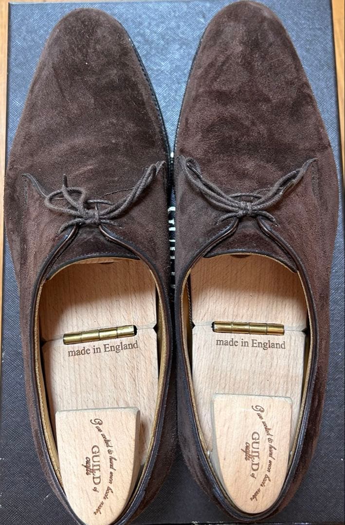 GUILD of Crafts ダークブラウン スエード シューズ　革靴