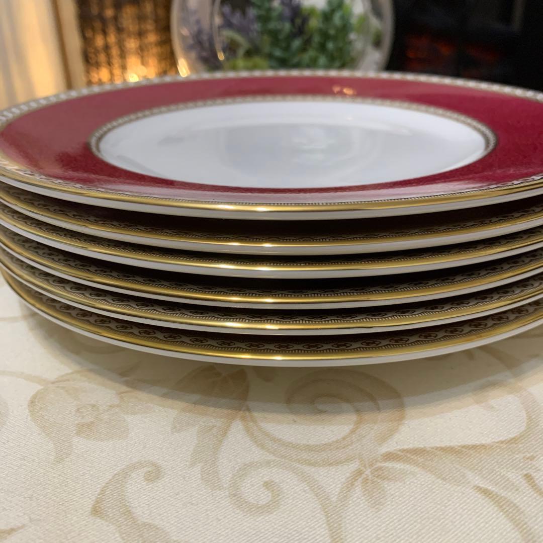 ウェッジウッド ユーランダー　パウダールビー　20.5cmデザートプレート