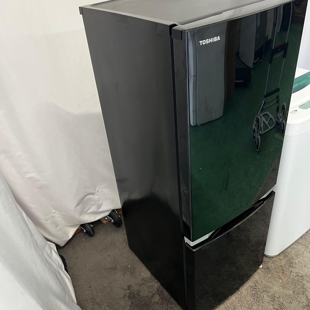 800⭕️洗濯機　冷蔵庫　一人暮らし　安い　東芝　小型　設置無料　黒