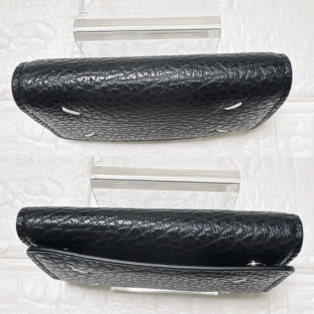 未使用品級✨メゾンマルジェラ 4ステッチ キーケース ブラック レザー