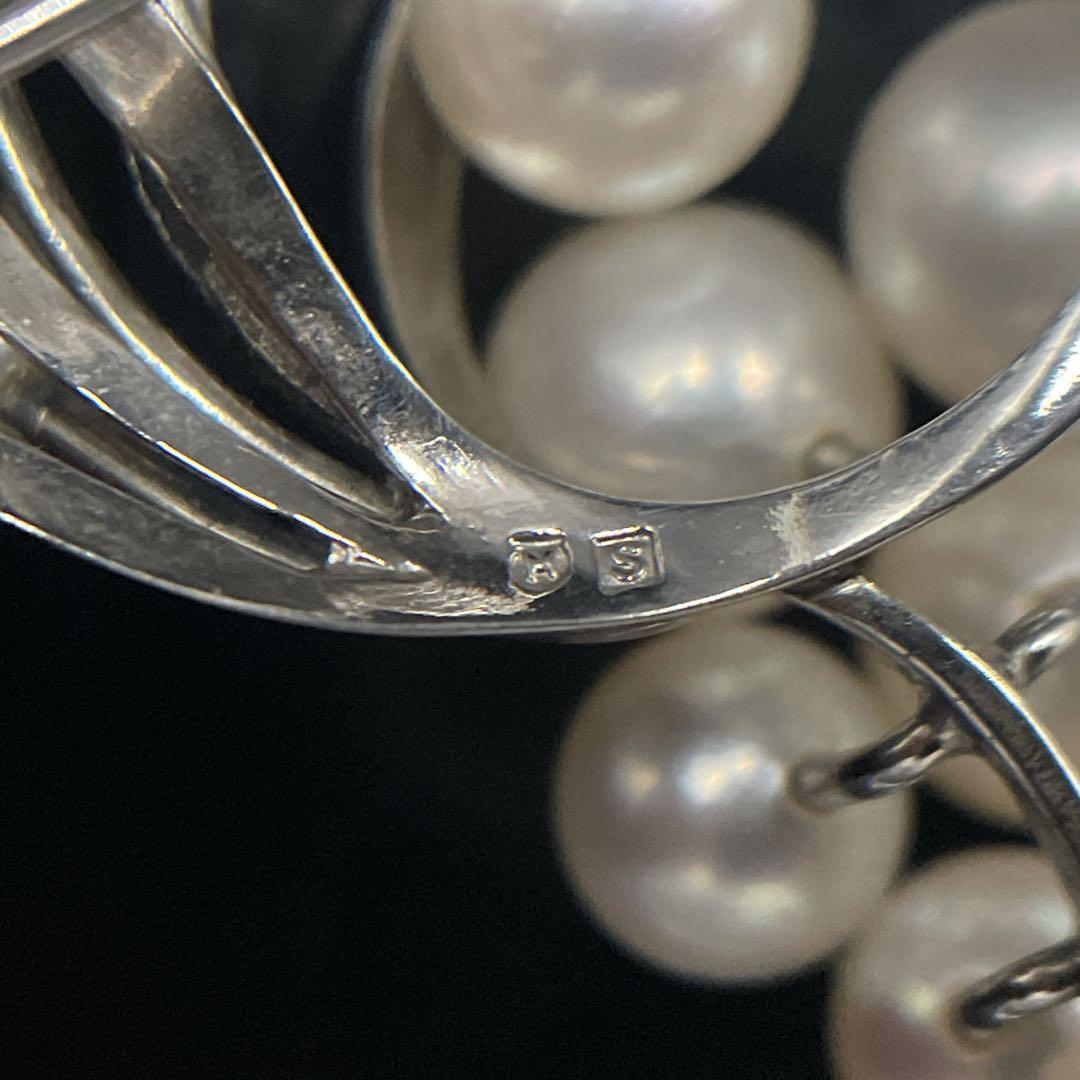 MIKIMOTOミキモト　パール　ブローチ　あこや真珠　7ミリ　11粒　MS刻印
