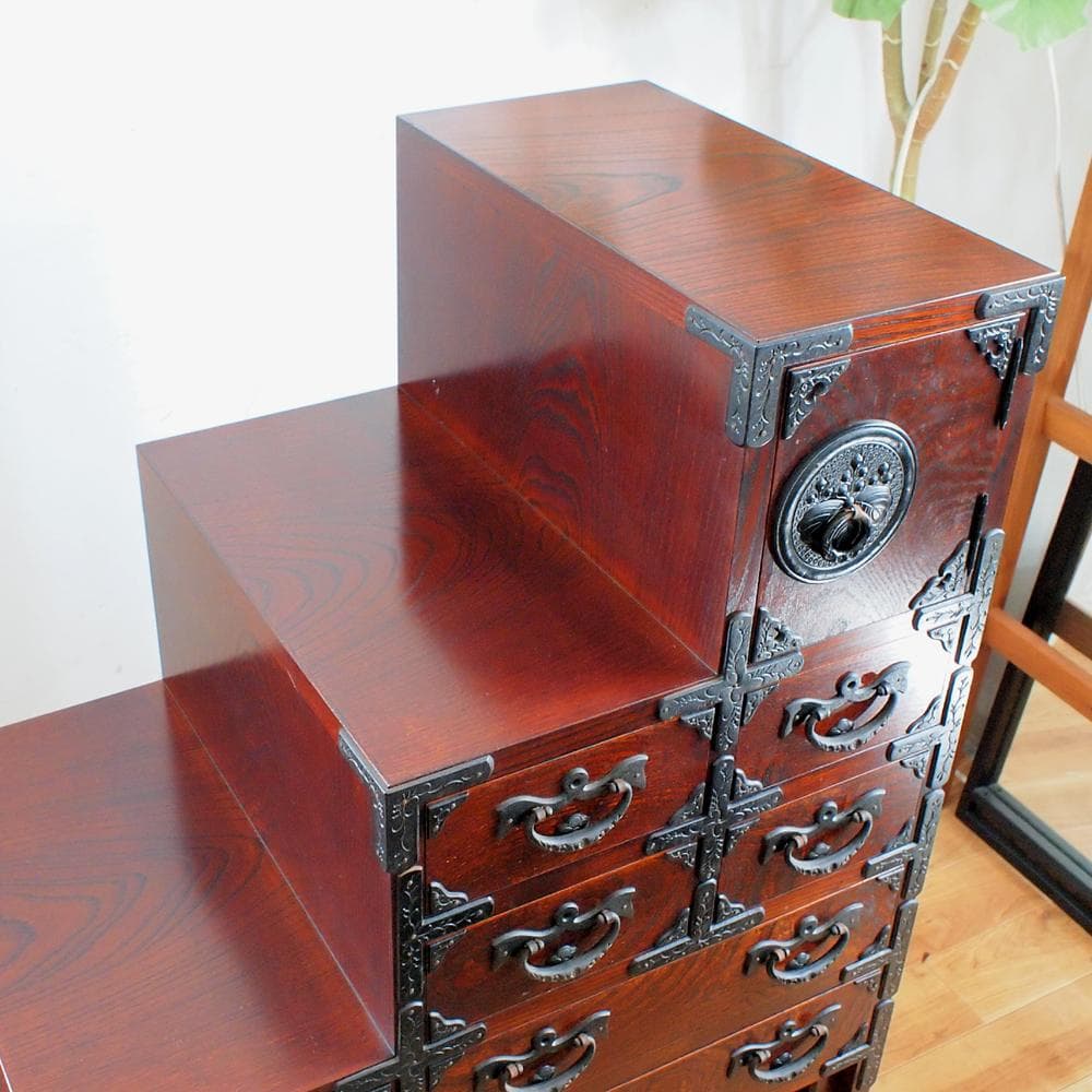 岩谷堂箪笥 No.886 階段箪笥 かくし付き 定価64.8万 ZR23621