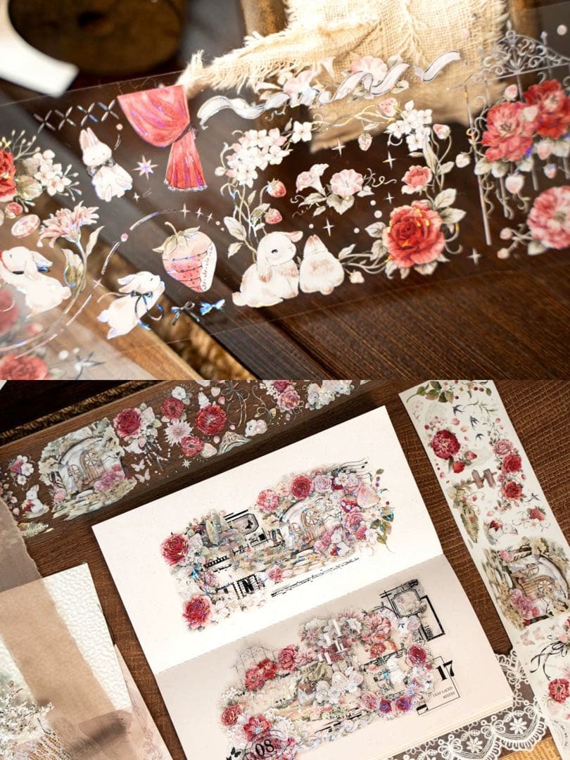 ⭐️SALE⭐️Hoshi奶芙《林莓花眠》海外マスキングテープ　マステ 【2677】