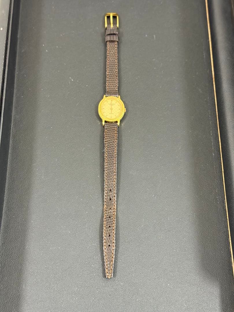 LONGINES アナログ時計 ゴールド/ブラウン 美品！