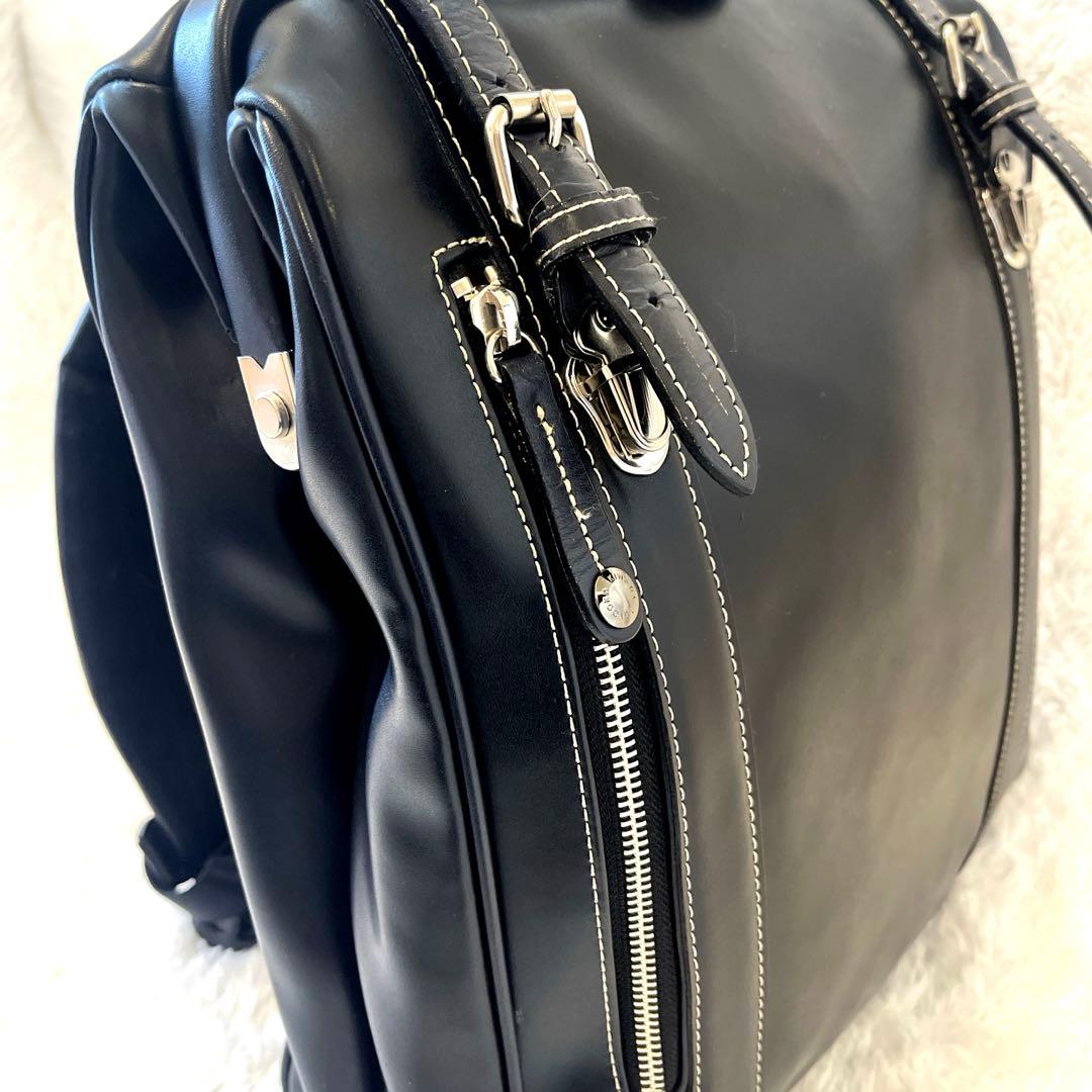 美品✨ 豊岡鞄 木和田 2WAY リュック ダレスバッグ ビジネス 通勤 黒