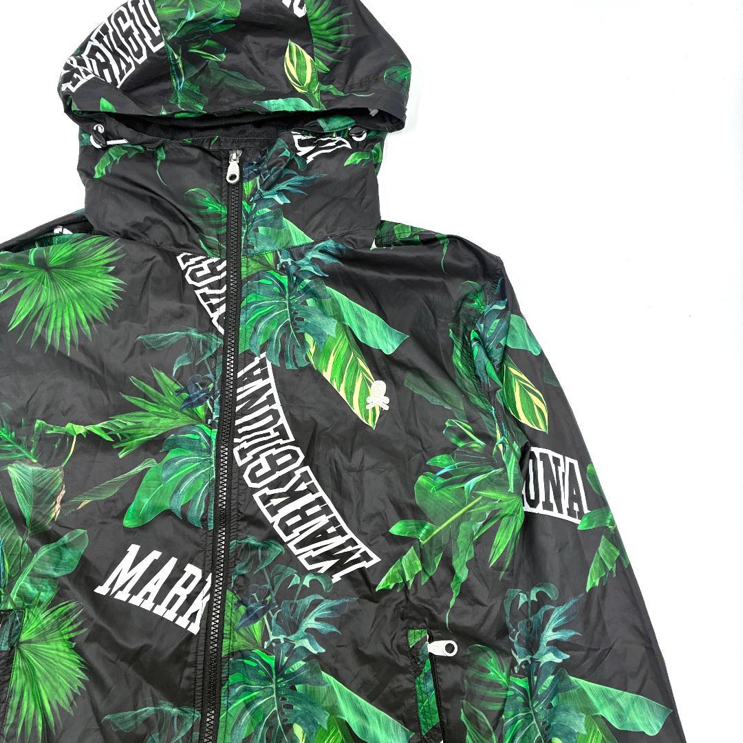 MARK & LONA マークアンドロナ 総柄 フーディ ナイロン パーカー M