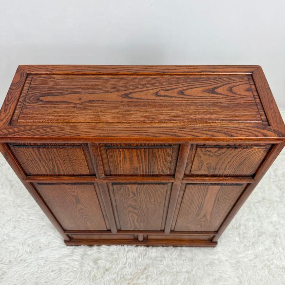 【高級】茶箪笥 欅 昭和レトロ 茶棚 和家具 収納家具 飾り棚　822-6
