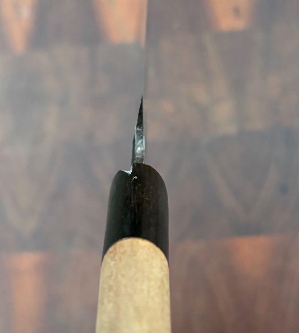 正本　切付　柳刃　7寸　210mm 包丁　白鋼　和包丁　刺身　水牛柄　研ぎ済