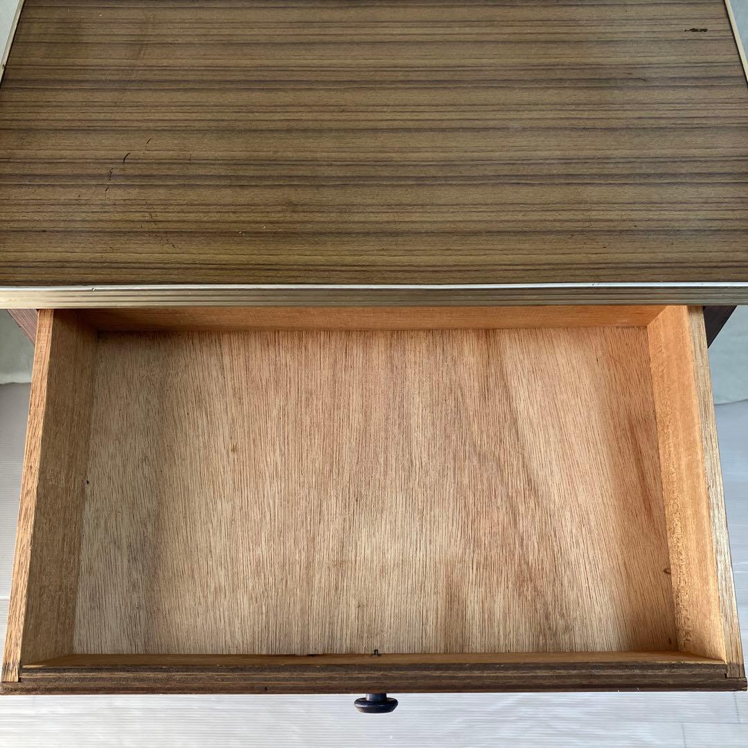 昭和レトロ　ビンテージ　トンボ台　木製木目調　6引き出し　テレビ台　希少