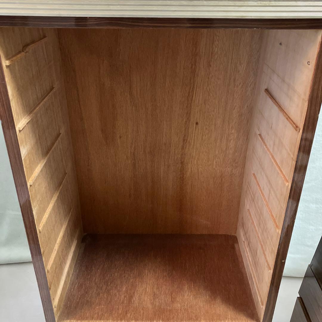 昭和レトロ　ビンテージ　トンボ台　木製木目調　6引き出し　テレビ台　希少