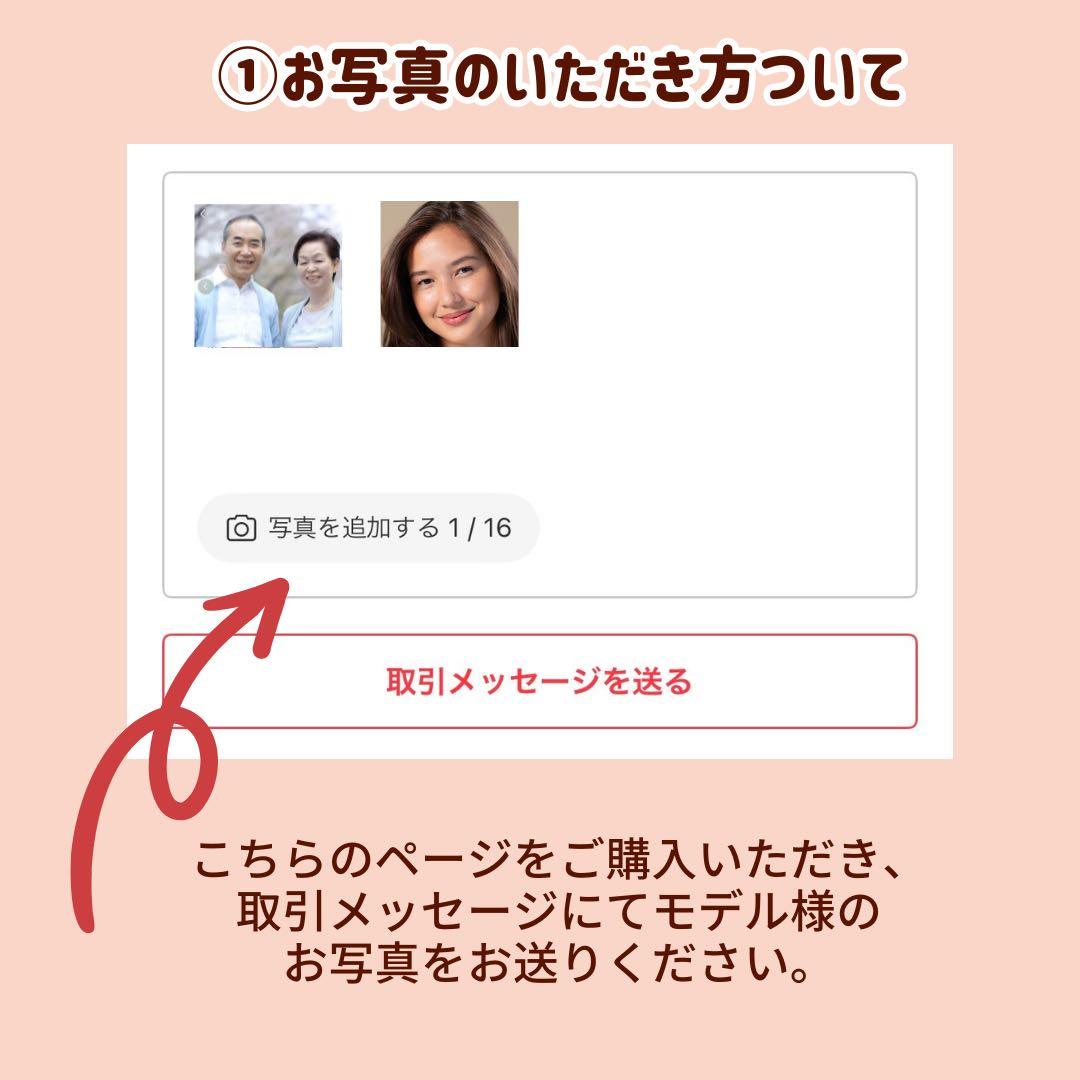 1名さま&2名さま　2Lサイズ【似顔絵オーダー】用紙のみ