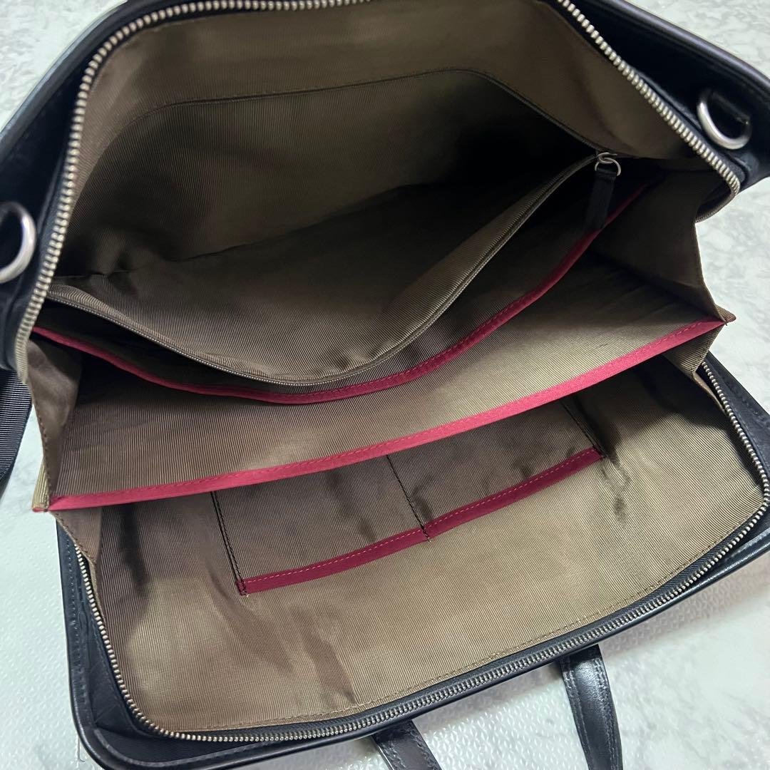 ポールスミス ビジネスバッグ 2WAY 大容量 A4/PC可 ナイロン×レザー