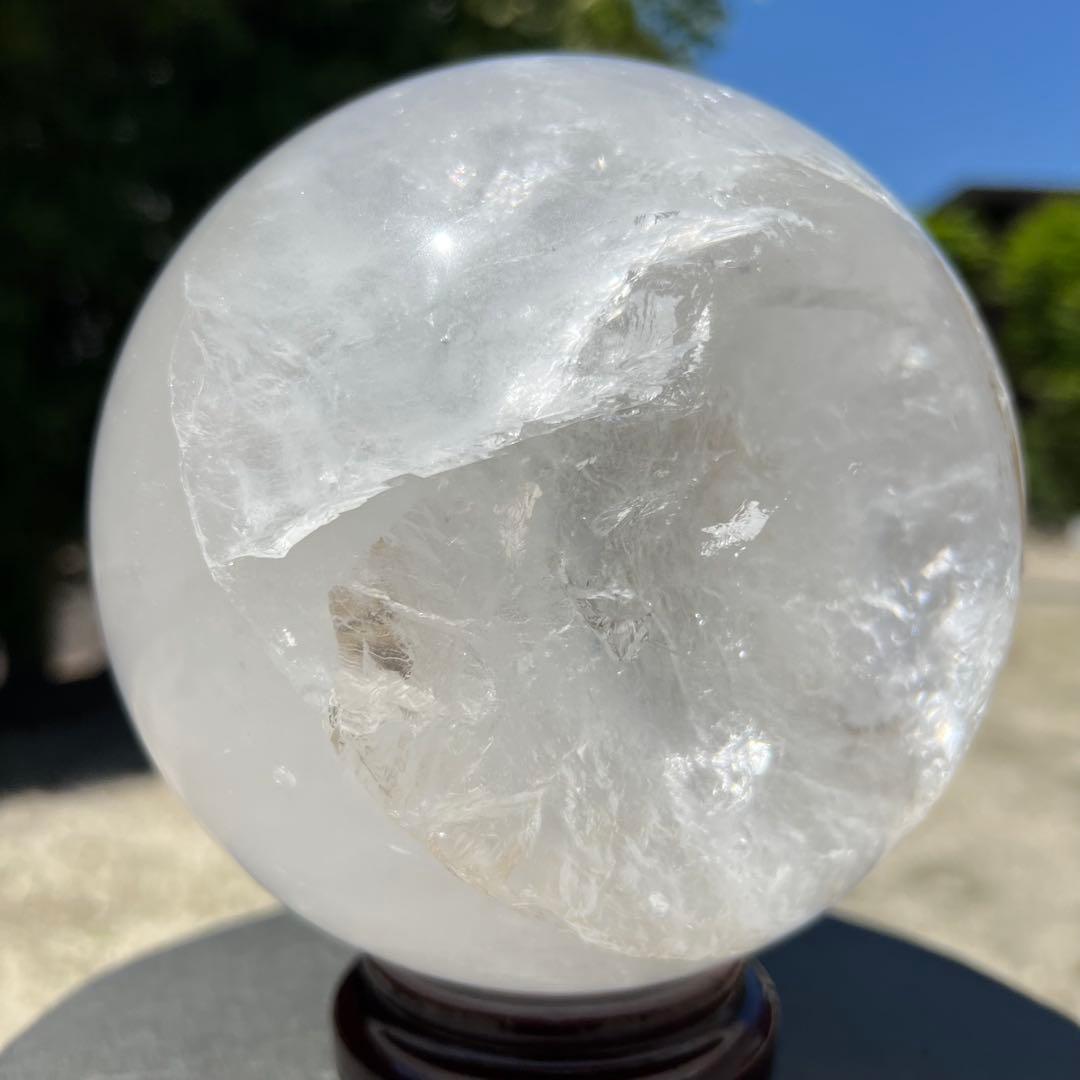 ✳️存在際立つ美麗超大玉‼️✨レインボー ヒマラヤ水晶 丸玉 天然石 原石 置物