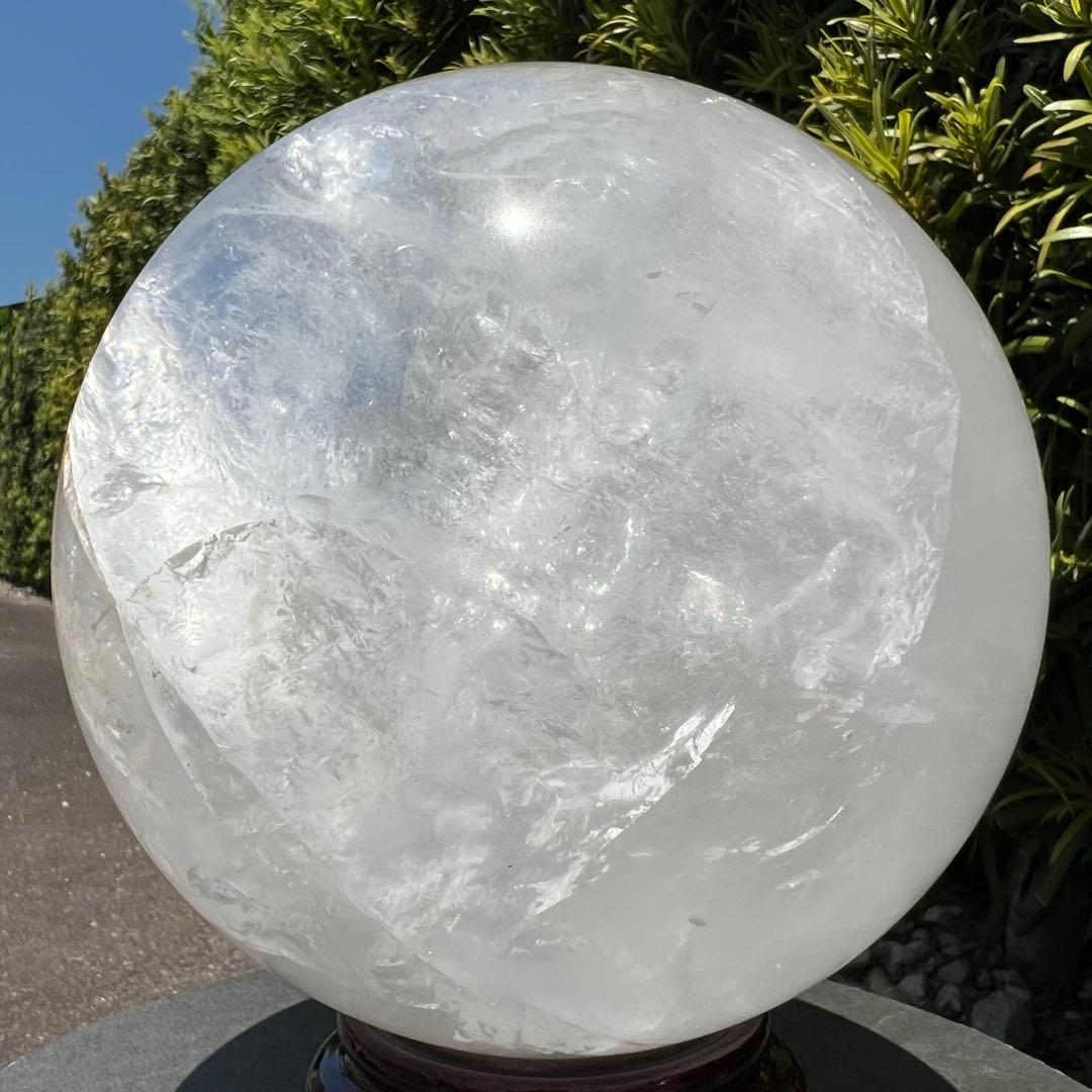 ✳️存在際立つ美麗超大玉‼️✨レインボー ヒマラヤ水晶 丸玉 天然石 原石 置物