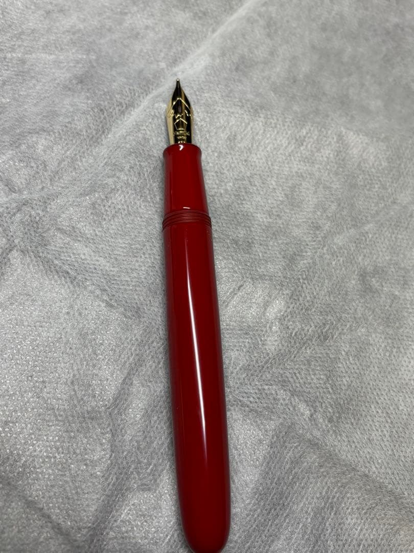 Namiki 赤 万年筆 木箱付き　ペン先20号のB（太字）