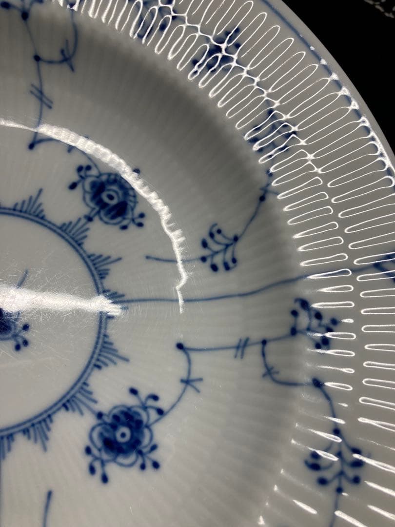 ロイヤルコペンハーゲン　ブルーフルーテッド　プレイン　ディーププレート　深皿