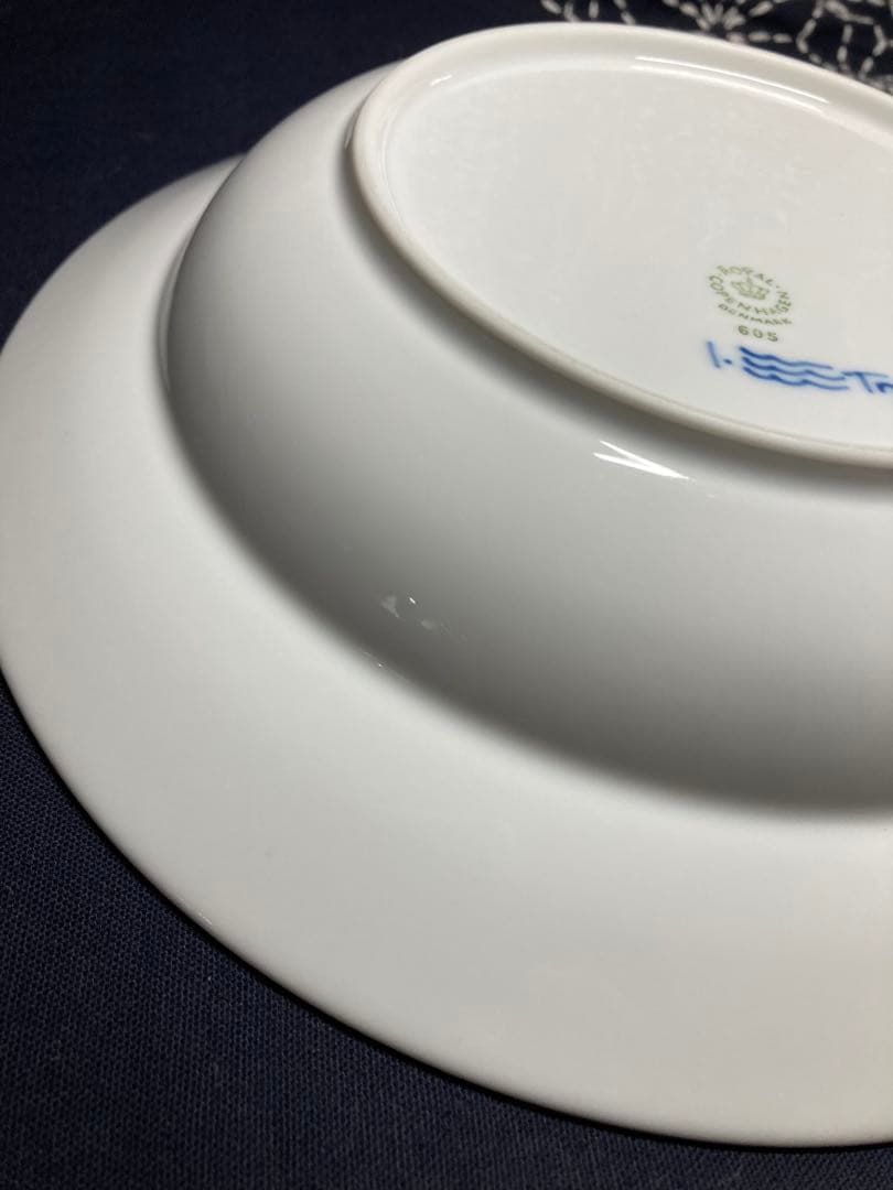 ロイヤルコペンハーゲン　ブルーフルーテッド　プレイン　ディーププレート　深皿